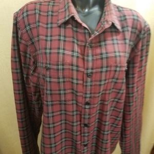Vintage J Crew Classic Plaid Button Down Shirt Men's L